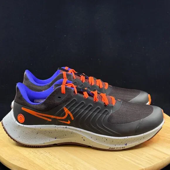 Nike Air Zoom Pegasus 38 Shield Men's Size 10 Shoes Black Orange DC4073-003
